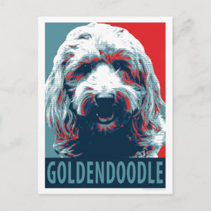 Cartão Postal GOLDENDOODLE por Cães Espertos