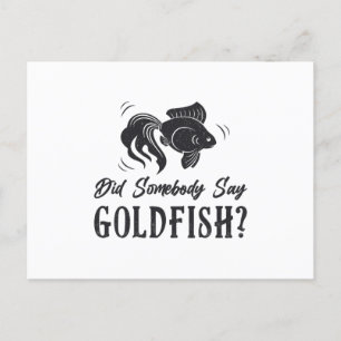 Cartão Postal Goldfish Disse Que Peixe Engraçado Engraçado Peixe
