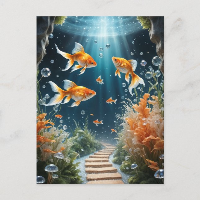 Cartão Postal Goldfish Fantasy (Frente)