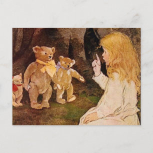 Cartão Postal “Goldilocks e os Ursos” por Jessie Willcox Smith