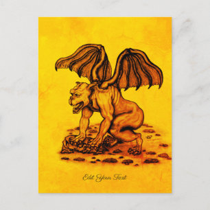 Cartão Postal Golem Gargula