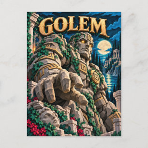 Cartão Postal Golem, Monstro de Corte de Papel