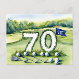 Cartão Postal Golf 70 Birthday