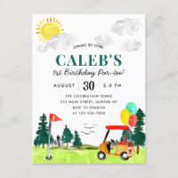 Golf Boy Golfing by Fore a Par Tee Birthday