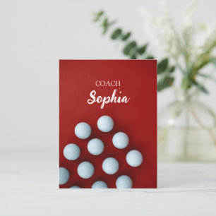 Cartão Postal Golf Clubs Art Golf Coach Nome Para Jogadores De G