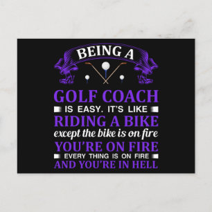 Cartão Postal Golf Coach Gift