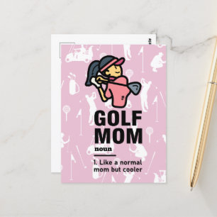 Cartão Postal Golf Engraçado dizendo cotas para Golfe