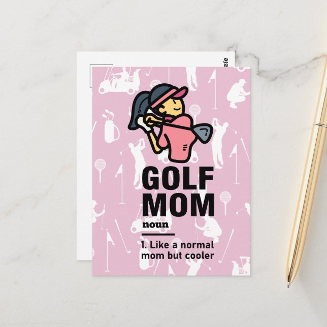 Cartão Postal Golf Engraçado dizendo cotas para Golfe (Frente/Verso In Situ)