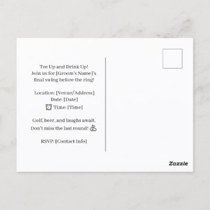 Cartão Postal Golf Engraçado dizendo para golfe Solteiro