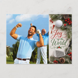 Cartão Postal Golf Natal Crie sua própria foto de golfista
