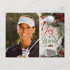 Cartão Postal Golf Natal Crie sua própria foto de golfista