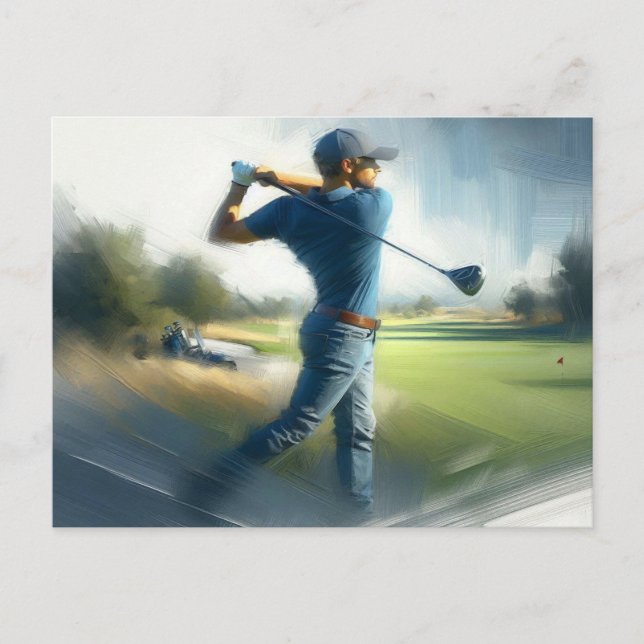 Cartão Postal Golf Swing, (Frente)