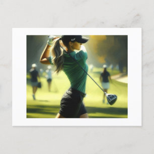 Cartão Postal Golf Swing e Miss,