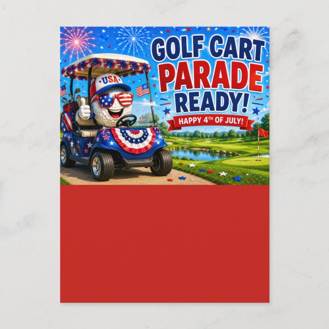 Cartão Postal Golfe 4 de Julho Dia da Independência  (Frente)