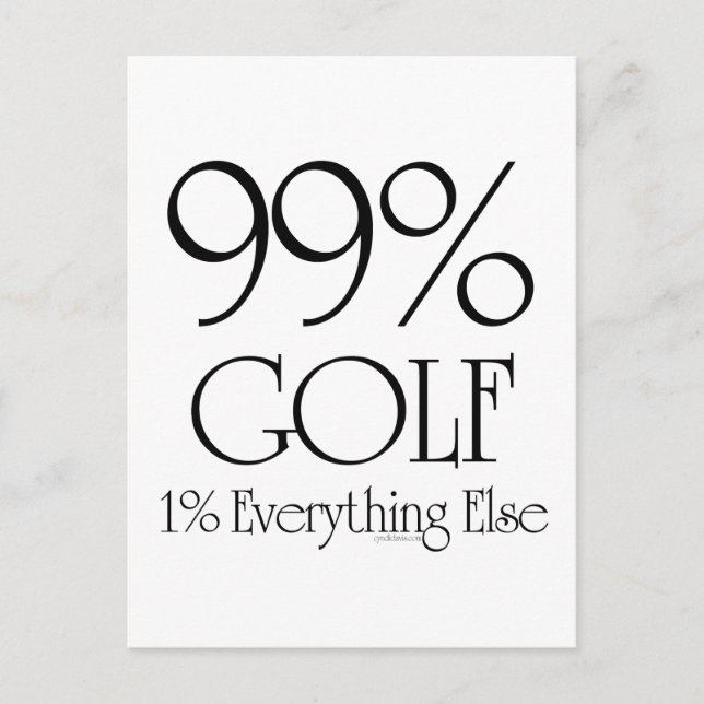 Cartão Postal Golfe 99% (Frente)