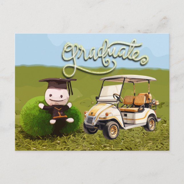 Cartão Postal Golfe Balançando para o Sucesso parabéns pela form (Frente)