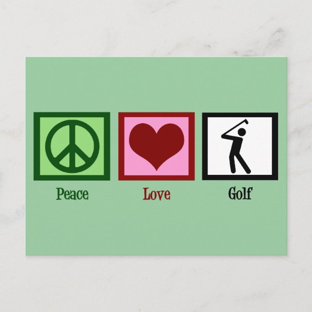 Cartão Postal Golfe de Amor pela Paz (Frente)