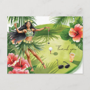 Cartão Postal Golfe no Havaí temático para festa de aniversário 