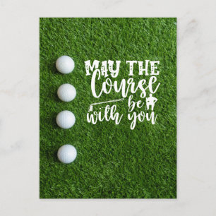 Cartão Postal Golfe Que o campo esteja com você 