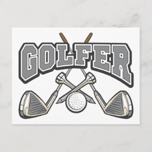 Cartão Postal Golfer