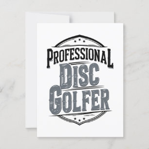 Cartão Postal Golfer de Disco Profissional Golf de Disco