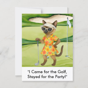 Cartão Postal Golfer está colocando verde para amantes de Gato S