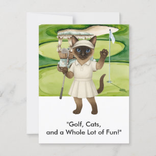 Cartão Postal Golfer está colocando verde para amantes de Gato S