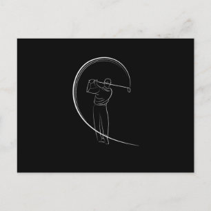 Cartão Postal Golfer Golf Golf Golf Course Golf Swing Gift Gift