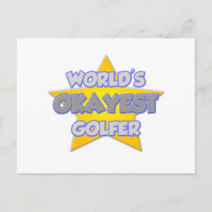 Cartão Postal Golfer mais Okayest do Mundo .. Piada