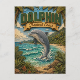 Cartão Postal Golfinho Costa Tropical POPCUT