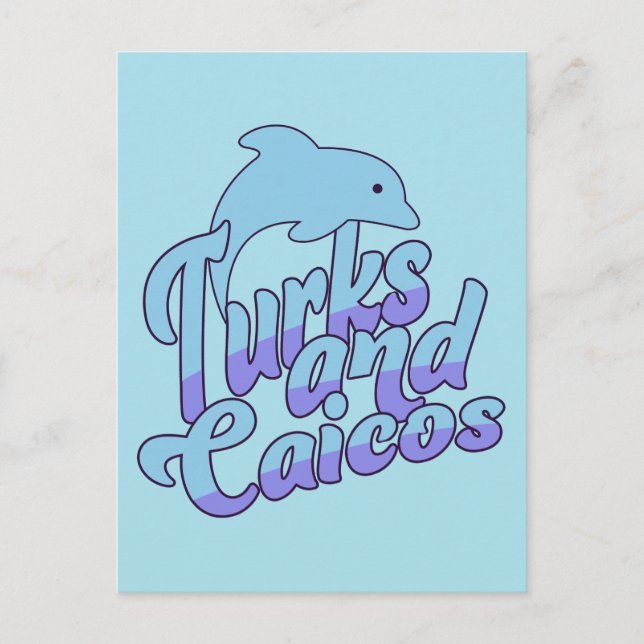 Cartão Postal Golfinho de Turks e Caicos (Frente)