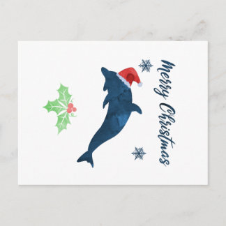 Cartão Postal Golfinho do Xmas