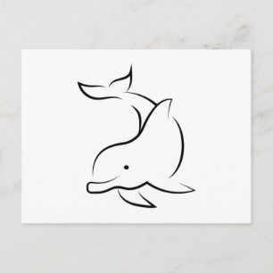 Cartão Postal Golfinho Golfinho Mar Animal Oceano Água Ideia de