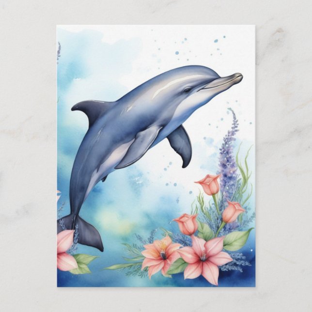 Cartão Postal Golfinho-marinho (Frente)