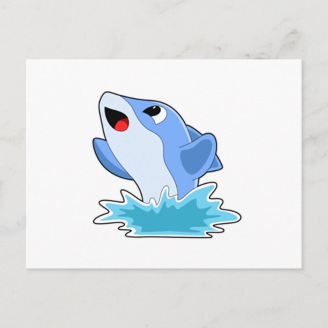 Cartão Postal Golfinho na Água (Frente)