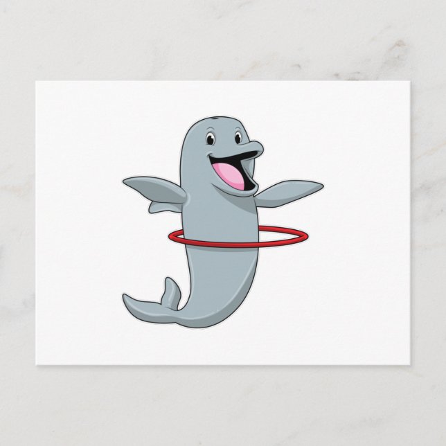 Cartão Postal Golfinho no treino de Resistência com pneus de Fit (Frente)