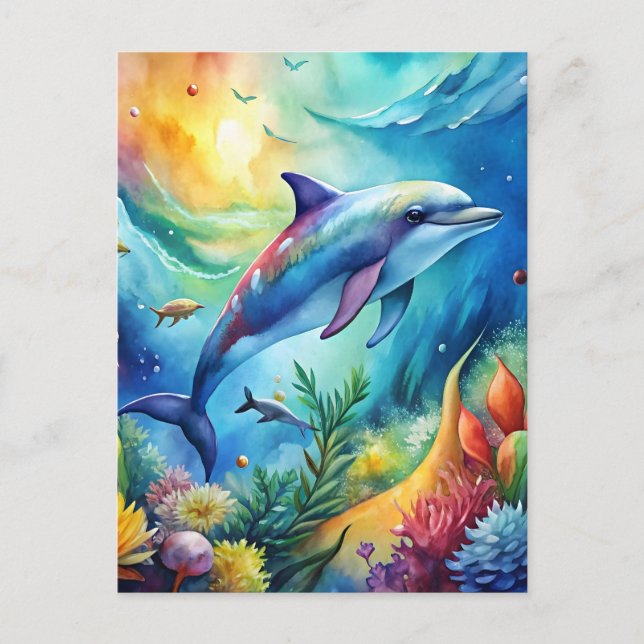Cartão Postal Golfinho Pintado (Frente)