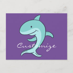 Cartão Postal Golfinhos Azuis Pulando Thunder_Cove