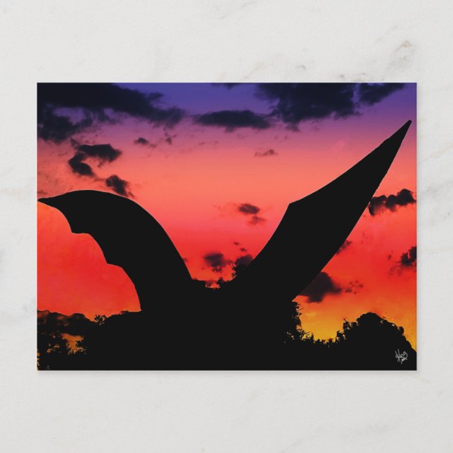 Cartão Postal Golpeie a escultura perto de S. Congresso Ponte, (Frente)