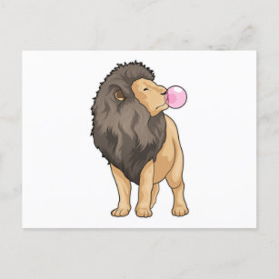 Cartão Postal Goma de mascar de leão