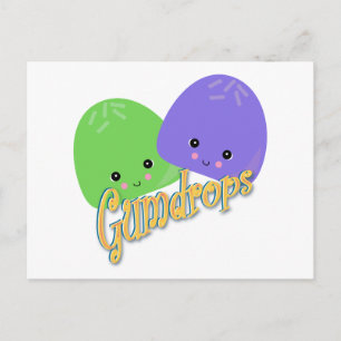 Cartão Postal Gominolas Kawaii Fofas