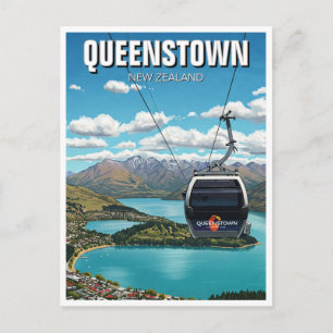 Cartão Postal Gondola em Queenstown Nova Zelândia Viagem