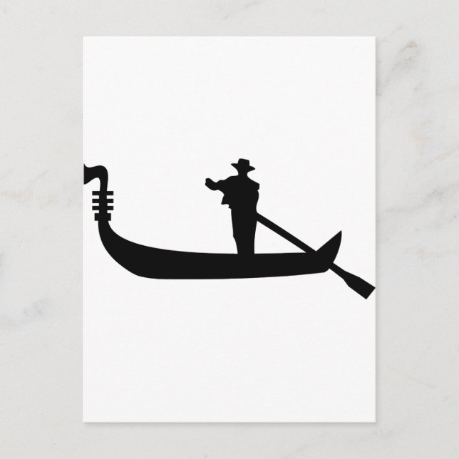 Cartão Postal gôndola venetiana (Frente)