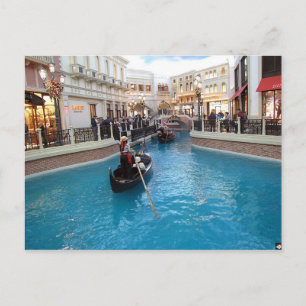 Cartão Postal Gôndolas Venetian Las Vegas Foto Postcard