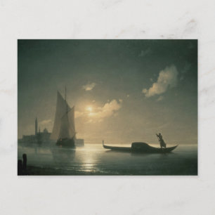 Cartão Postal Gondolier at Sea by Night, 1843