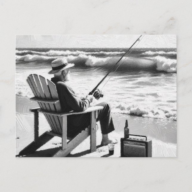 Cartão Postal Gone Fishin (Frente)