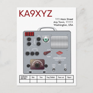 Cartão Postal Gonset Communicator Transceiver Radio QSL