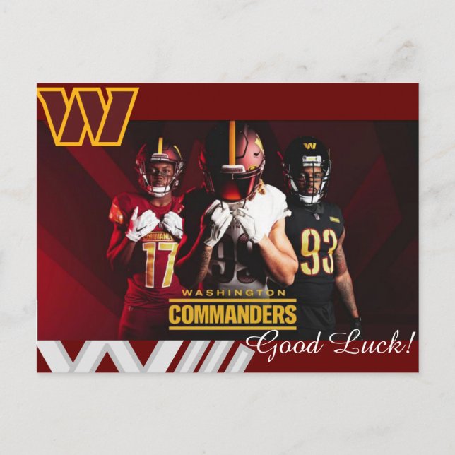 Cartão Postal Good luck for Washington Commanders (Frente)