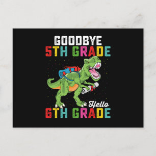 Cartão Postal Goodbye 5 Grade Hello 6 Grau T Rex Dinossauro