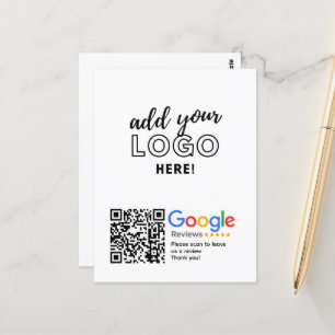 Cartão Postal GOOGLE REVISTA código QR Marca personalizada